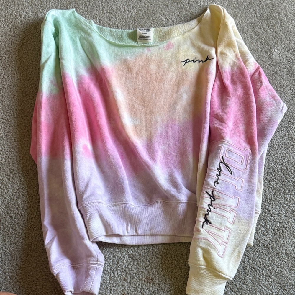 VS Pink Tie-Dye Sweatshirt